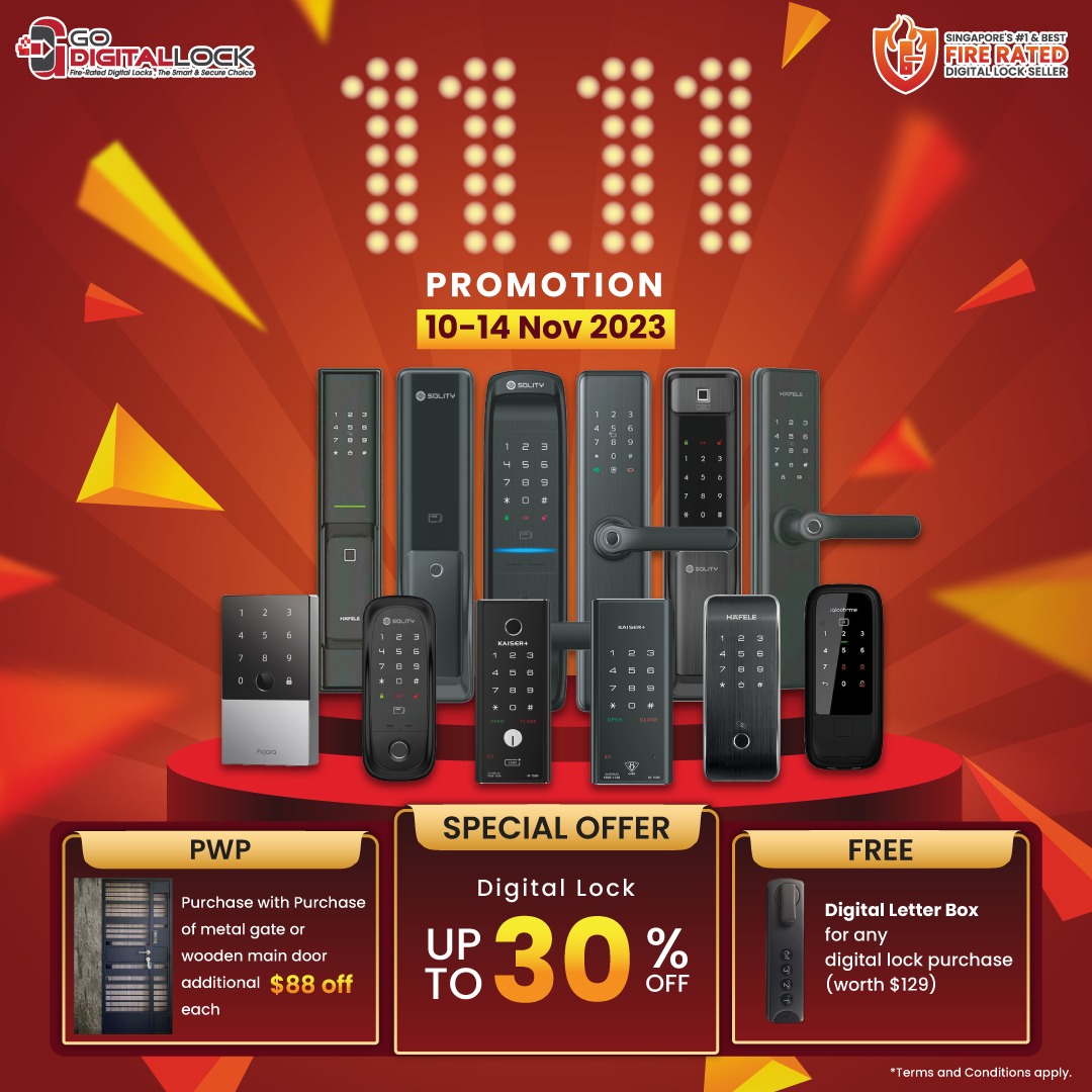 Incredible 11.11 Sale Singapore 2023 from Go Digital Lock, Singapore