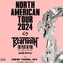 Beartooth in concert in NYC on Jan 26 at Palladium Times Square with The Plot In You, Invent Animate