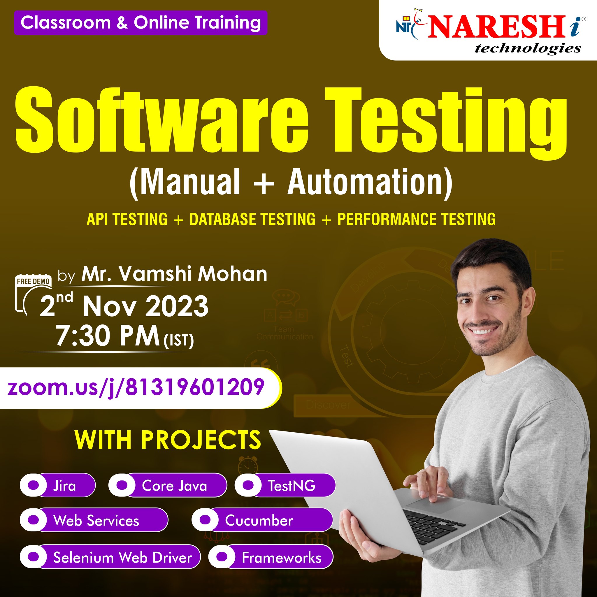 Free Online Demo On Software Testing in NareshIT, Online Event
