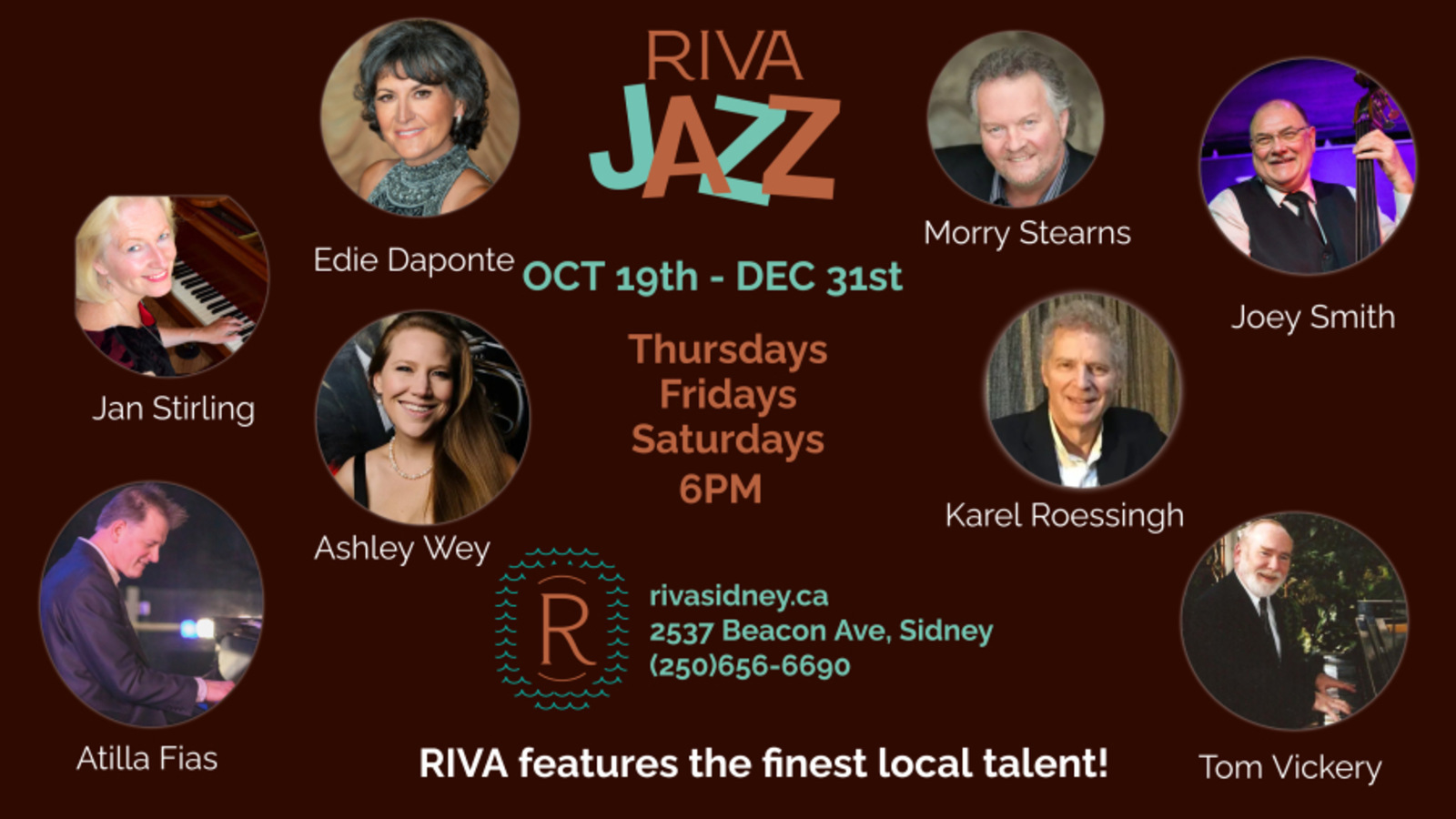 Music at RIVA, Sidney, British Columbia, Canada