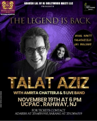 The Legend Is Back: TALAT AZIZ With Amrita Chatterji & 5 Live Band