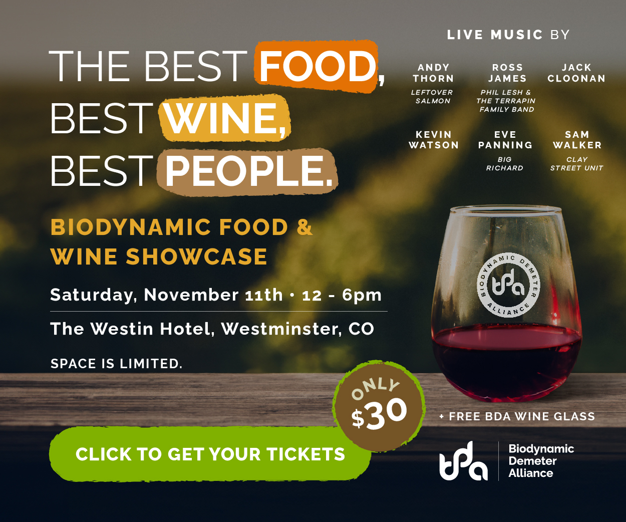 Biodynamic Food and Wine Showcase, Westminster, Colorado, United States