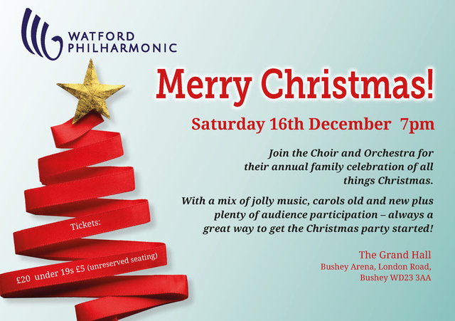 Merry Christmas from Watford Philharmonic Society, Bushey, England, United Kingdom