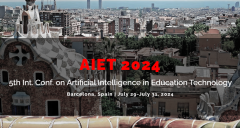 2024 5th International Conference on Artificial Intelligence in Education Technology (AIET 2024)
