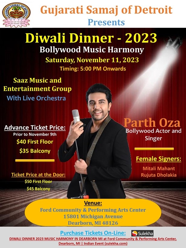 GSOD DIWALI DINNER 2023 MUSIC HARMONY IN DEARBORN, Dearborn, Michigan, United States