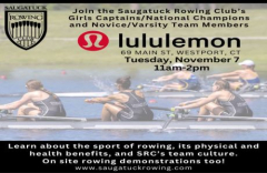 Saugatuck Rowing Club Girls Team at Lululemon, Westport, CT