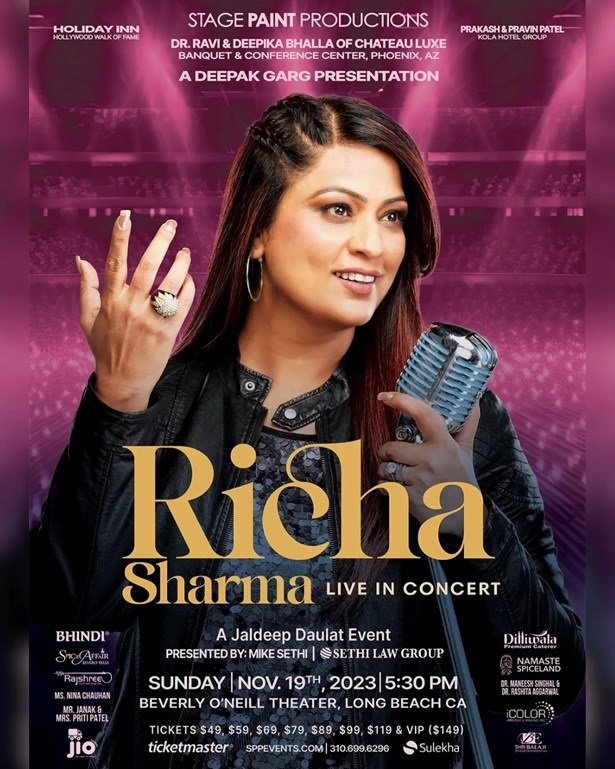Richa Sharma Live in Concert Los Angeles - 2023, Lake, California, United States