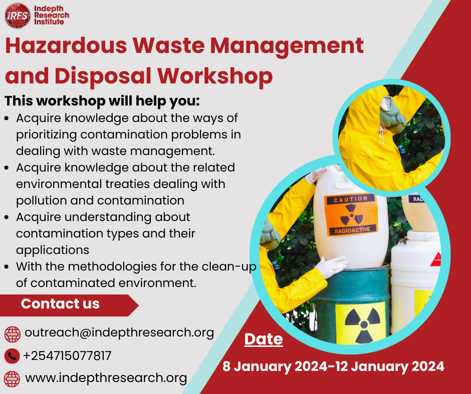 Hazardous Waste Management and Disposal Course, Nairobi, Kenya