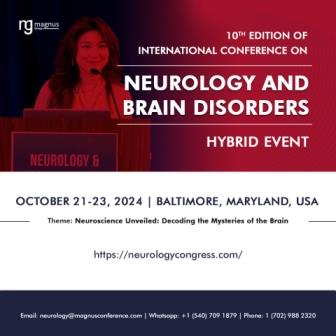 10th Edition of International Conference on Neurology and Brain Disorders, Baltimore, Maryland, United States