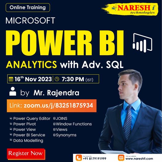 Power BI online training - Naresh IT, Online Event