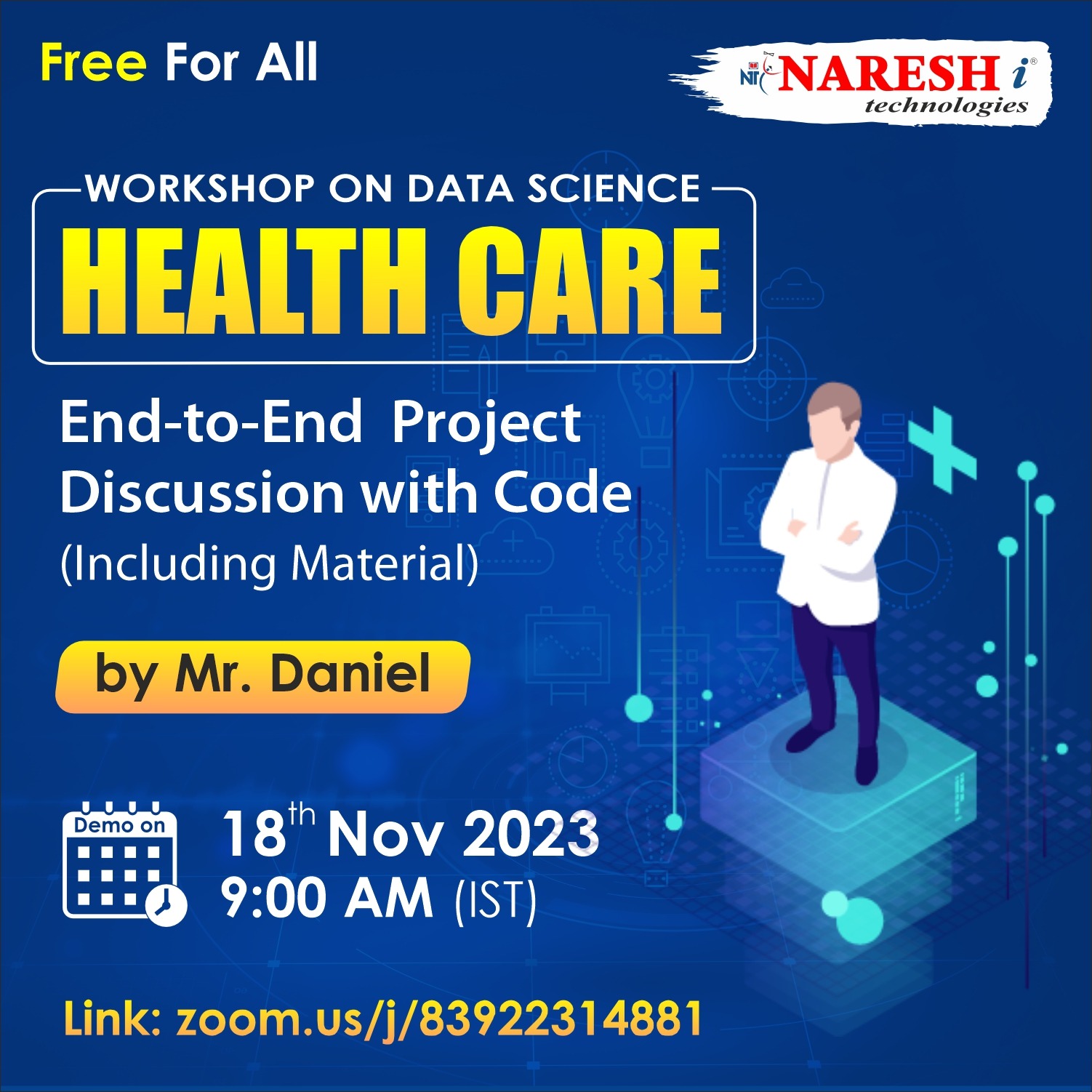 Free Data Science End-to-End Project discussion with Code - Naresh IT, Online Event