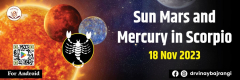 Sun Mars and Mercury in Scorpio