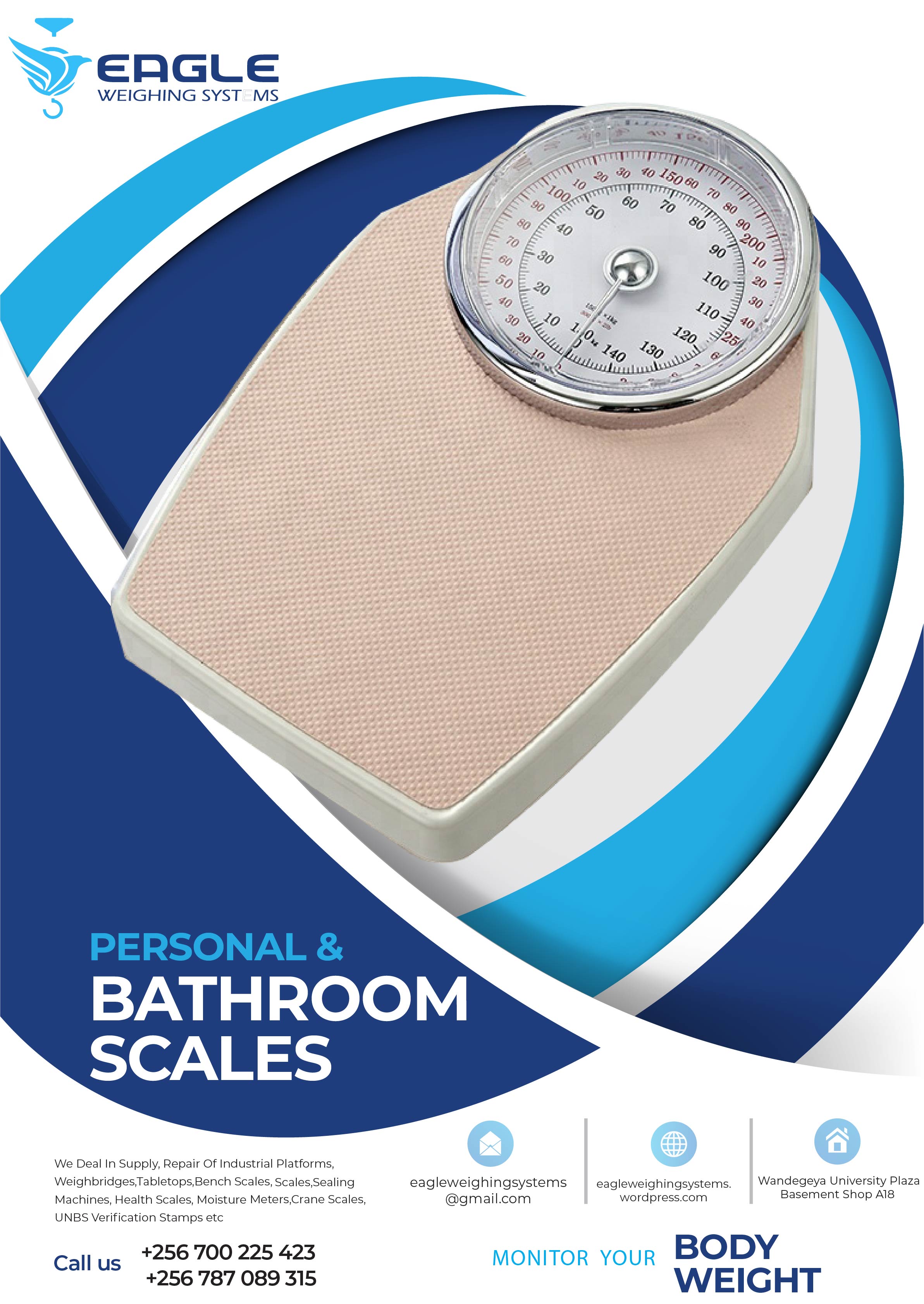 Manual Bathroom Scale With Body Tape Measure, Kampala Central Division, Central, Uganda