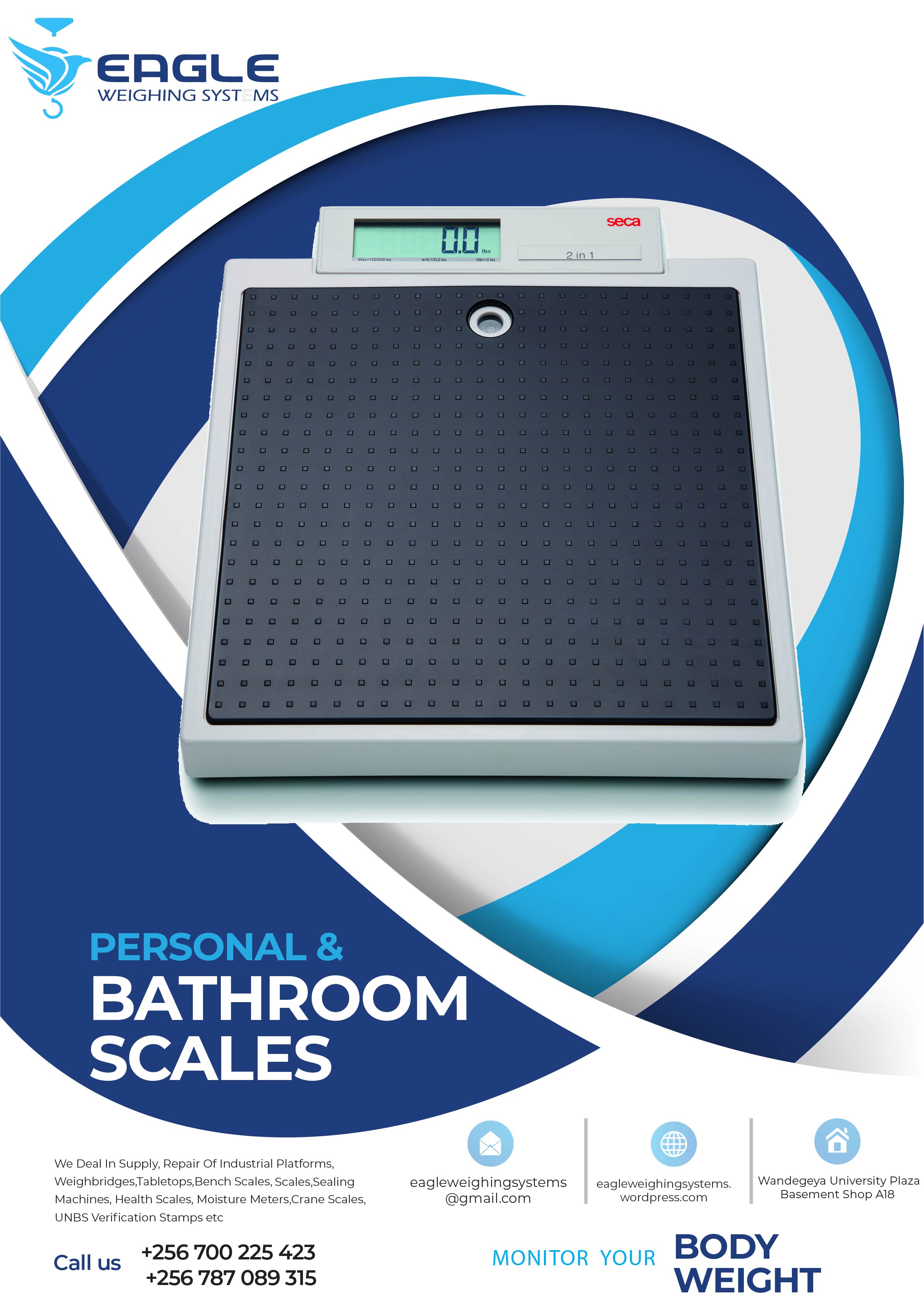 Bathroom Scale with Step-On Technology, Kampala Central Division, Central, Uganda