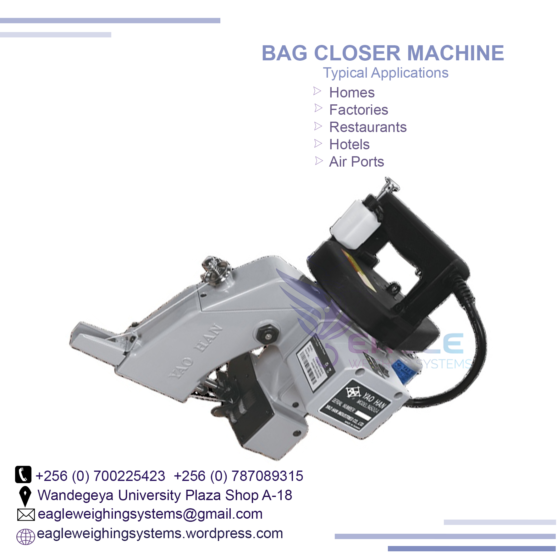 High speed automatic bag sewing machine Uganda, Kampala Central Division, Central, Uganda
