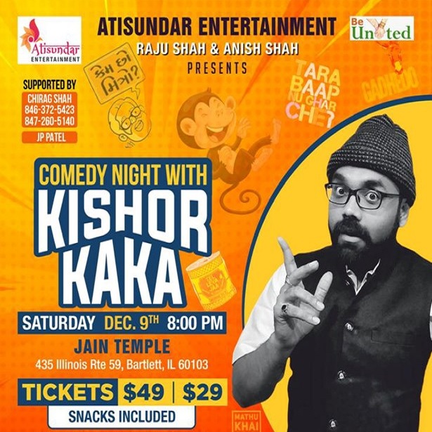 Comedy Night with KISHOR KAKA, Bartlett, Illinois, United States
