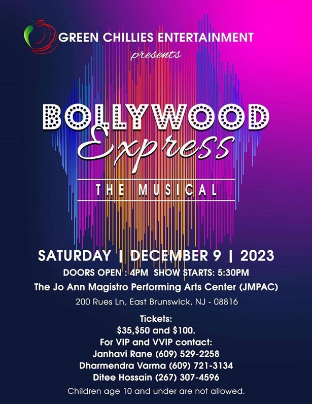 BOLLYWOOD EXPRESS THE MUSICAL IN NEWJERSEY, East Brunswick, New Jersey, United States