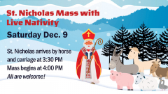 St. Nicholas Mass with Live Nativity Animals