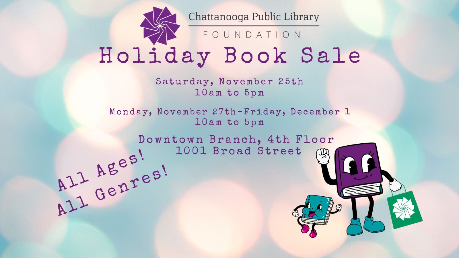 Holiday Book Sale with the Chattanooga Public Library Foundation, Chattanooga, Tennessee, United States