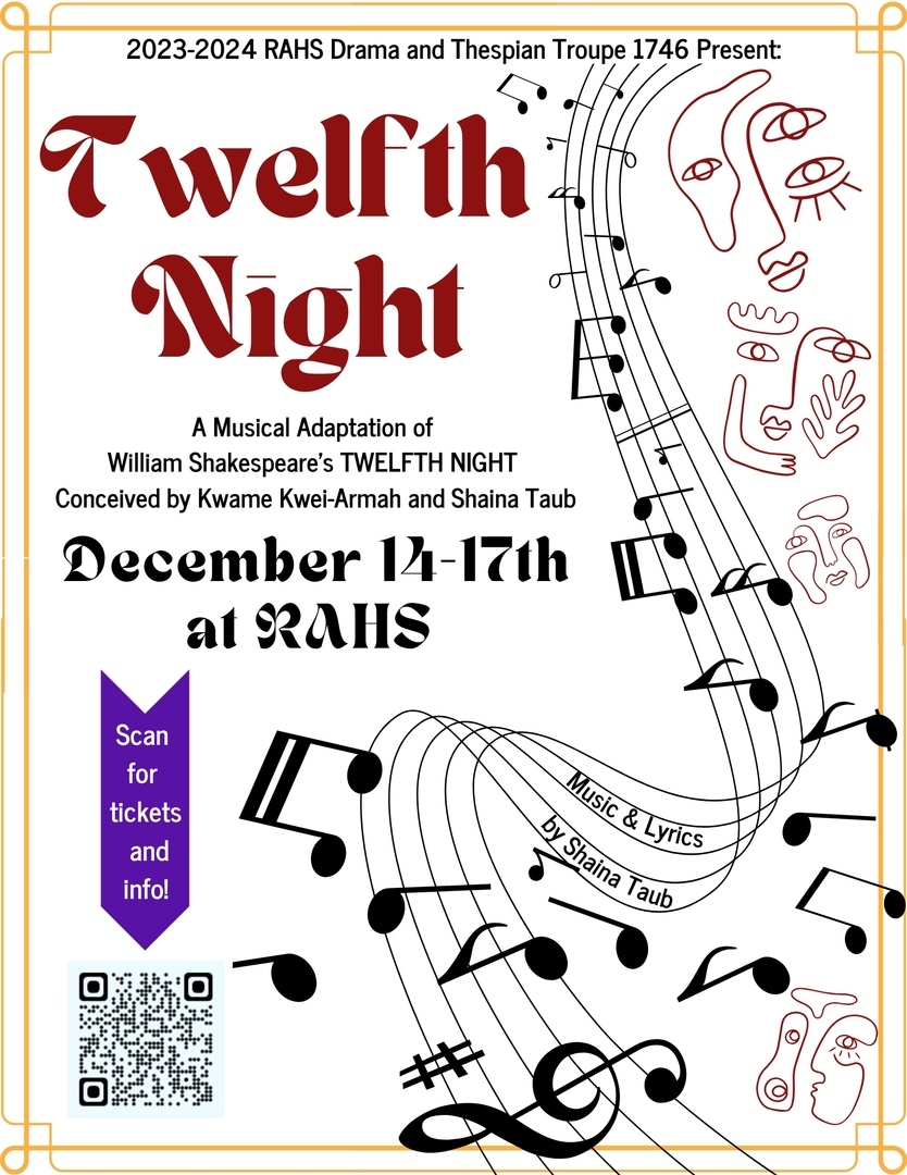 "Twelfth Night" Dec. 14-17 at Roseville Area High School, Roseville, Minnesota, United States