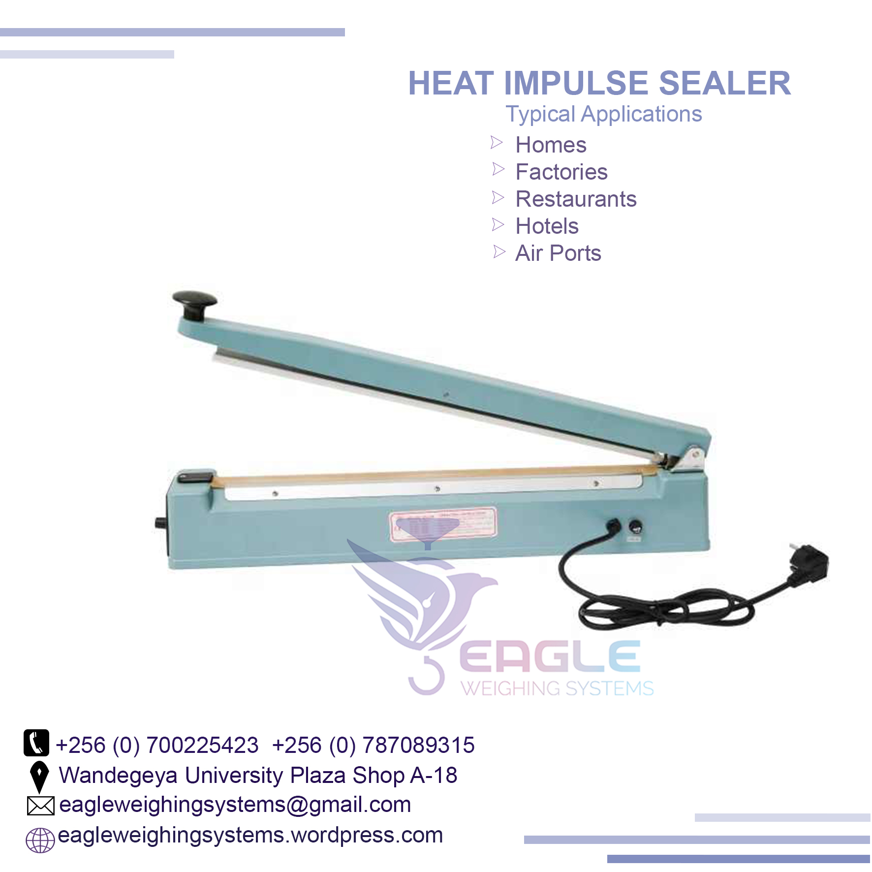 Heat sealer for the 2mm/5mm/8 mm Uganda, Kampala Central Division, Central, Uganda