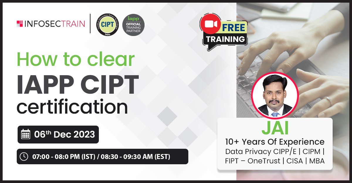 Free Webinar for How to Clear IAPP CIPT certification, Online Event