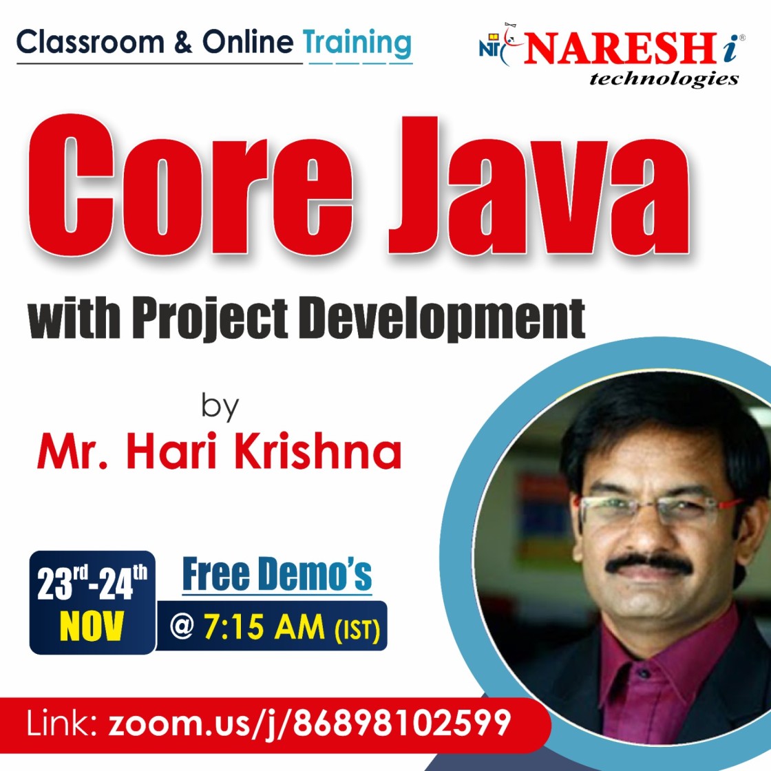 Best Core Java Course In Hyderabad | NareshIT, Online Event