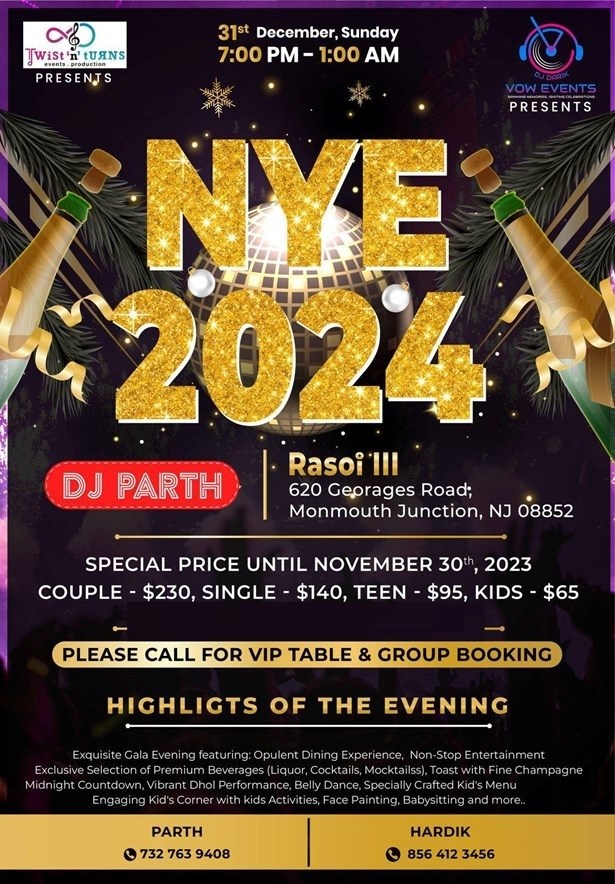 NYE 2024, South Brunswick Township, New Jersey, United States