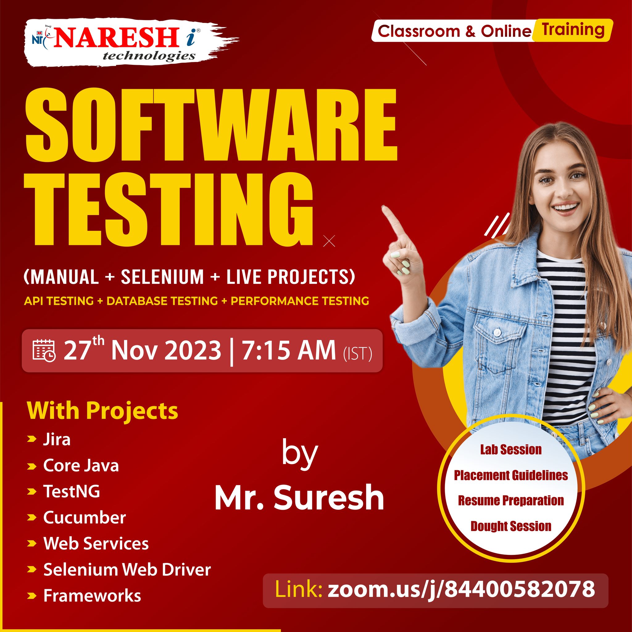 Best Software Testing Course Hyderabad | NareshIT, Online Event