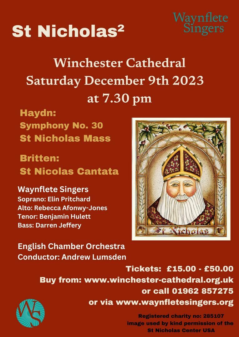 St Nicholas Concert with the Waynflete Singers, Winchester, England, United Kingdom