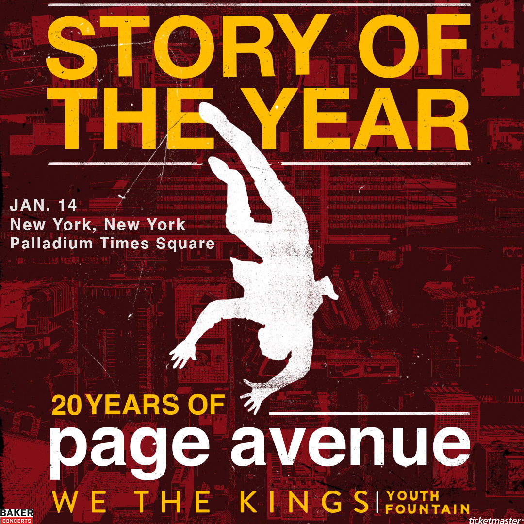 Story Of The Year : 20 Years of Page Avenue at Palladium Times Square in NYC on January 14th, 2024, New York, United States