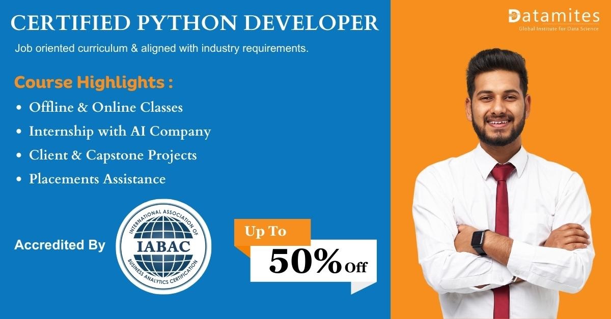 Certified Python developer Course in Hyderabad, Online Event