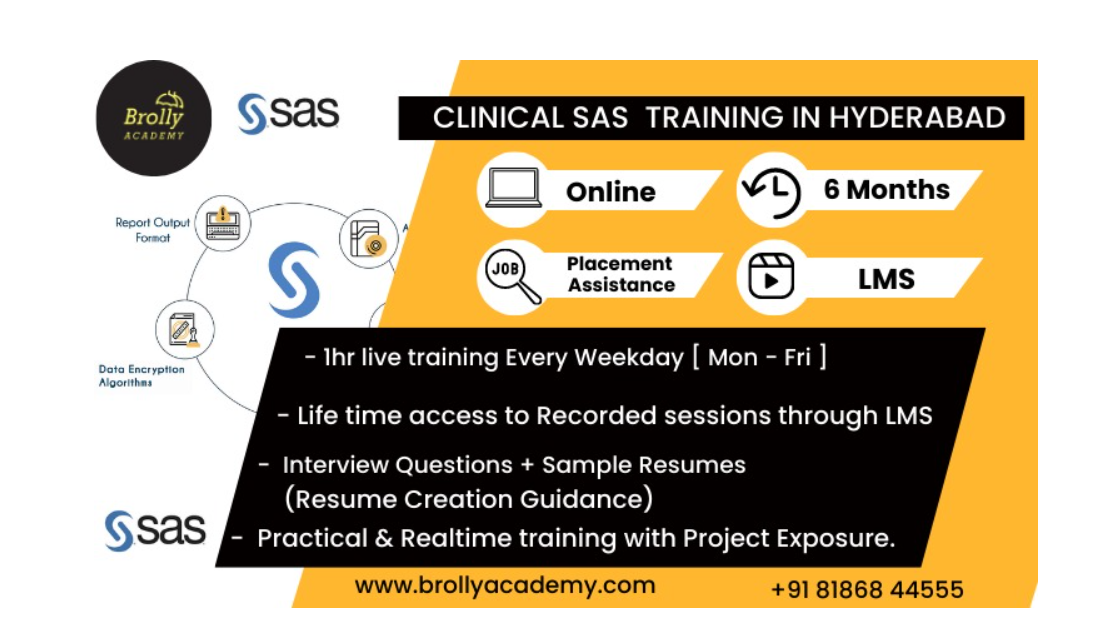 Clinical SAS training, Hyderabad, Telangana, India