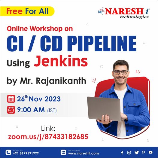 Free Live Workshop on CI / CD PIPELINE Using Jenkins - Naresh IT, Online Event
