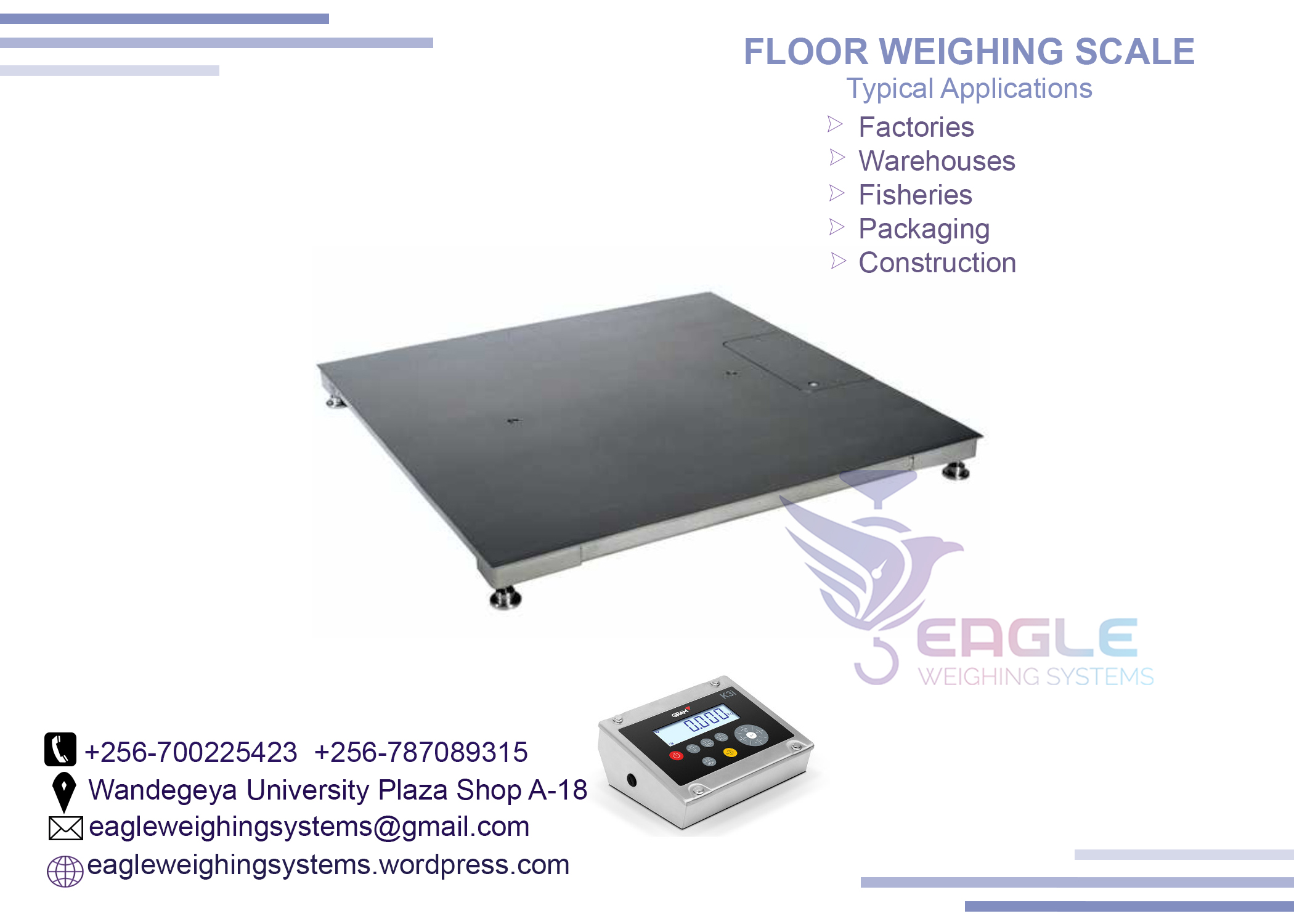 Electronic platform digital weighing scale with railing, Kampala Central Division, Central, Uganda