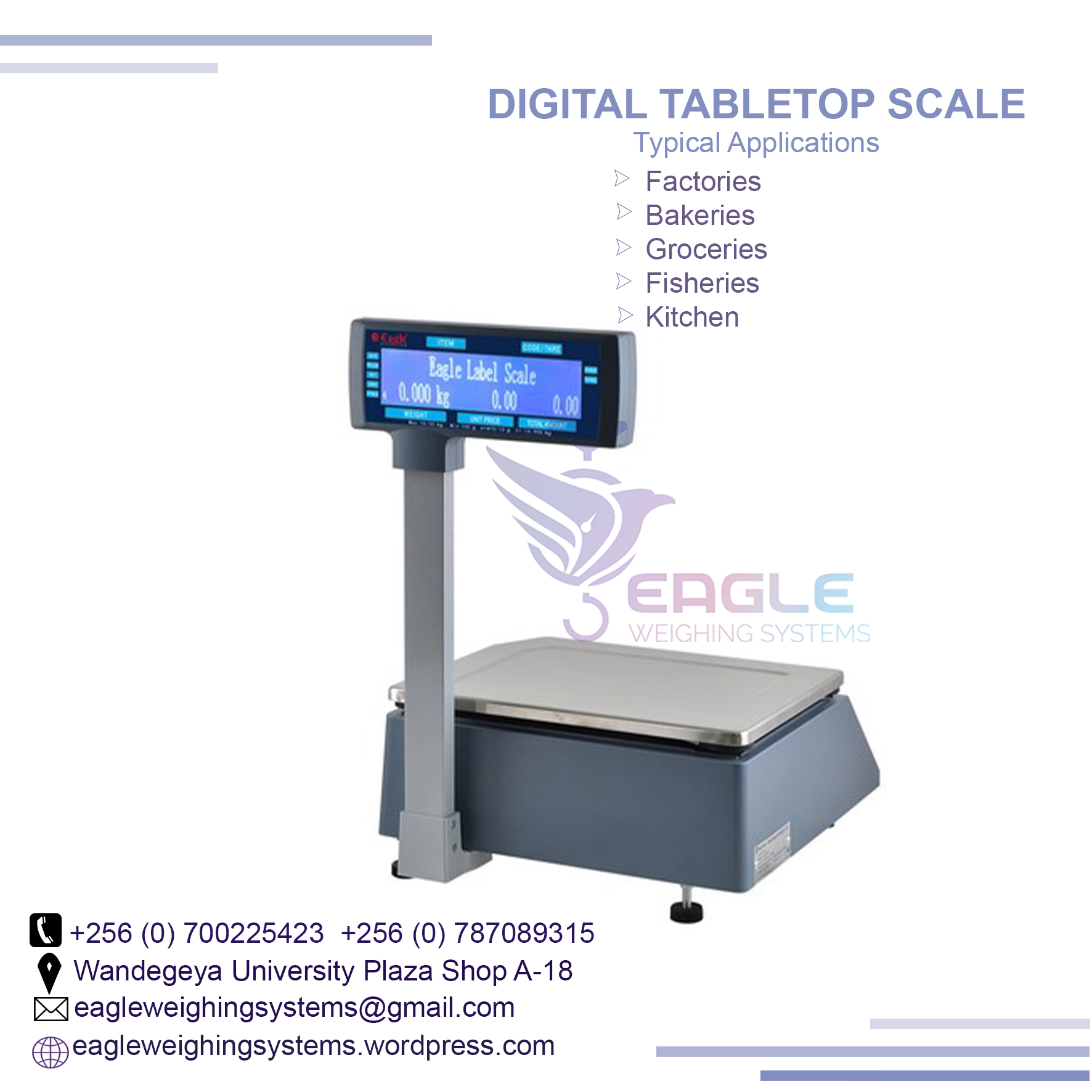 Electronic Scale Printing Label Display Scale, Kampala Central Division, Central, Uganda