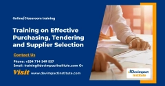 Training on Effective Purchasing, Tendering and Supplier Selection