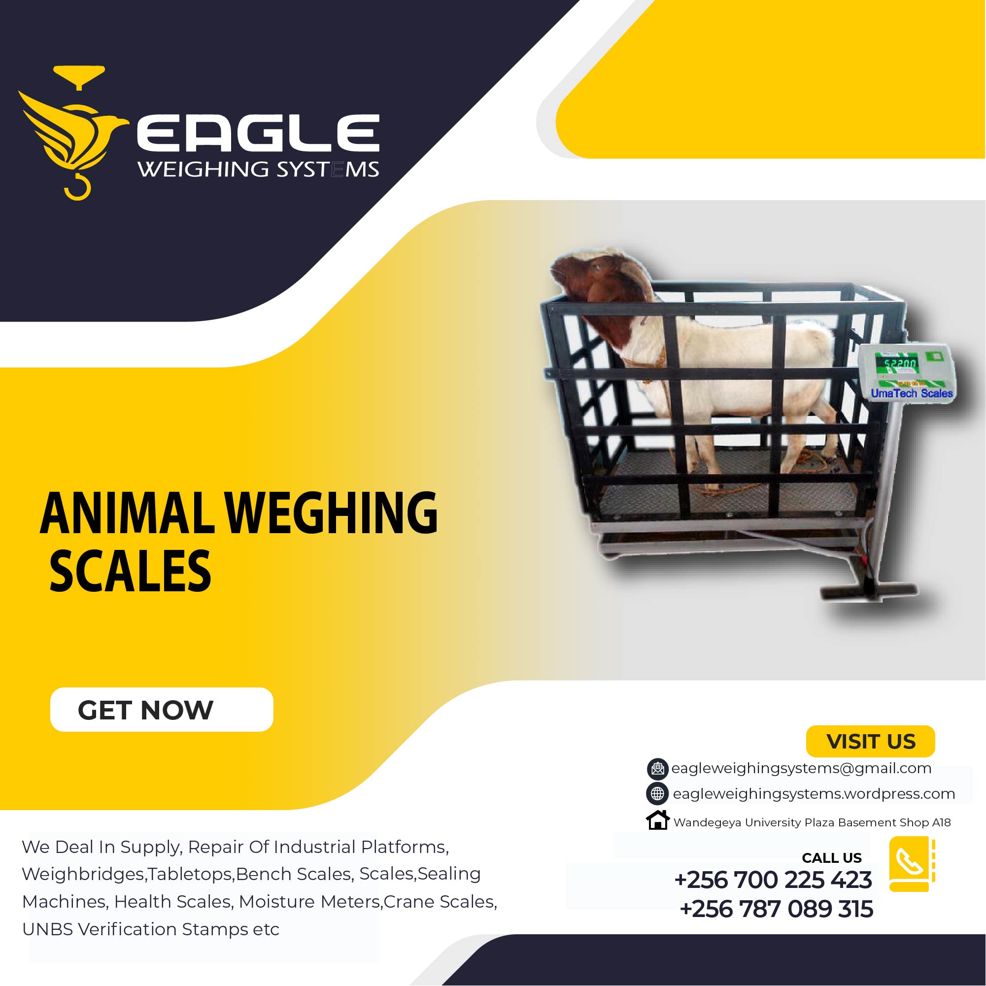 A12E platform animal weighing scales company Kampala Uganda, Kampala Central Division, Central, Uganda