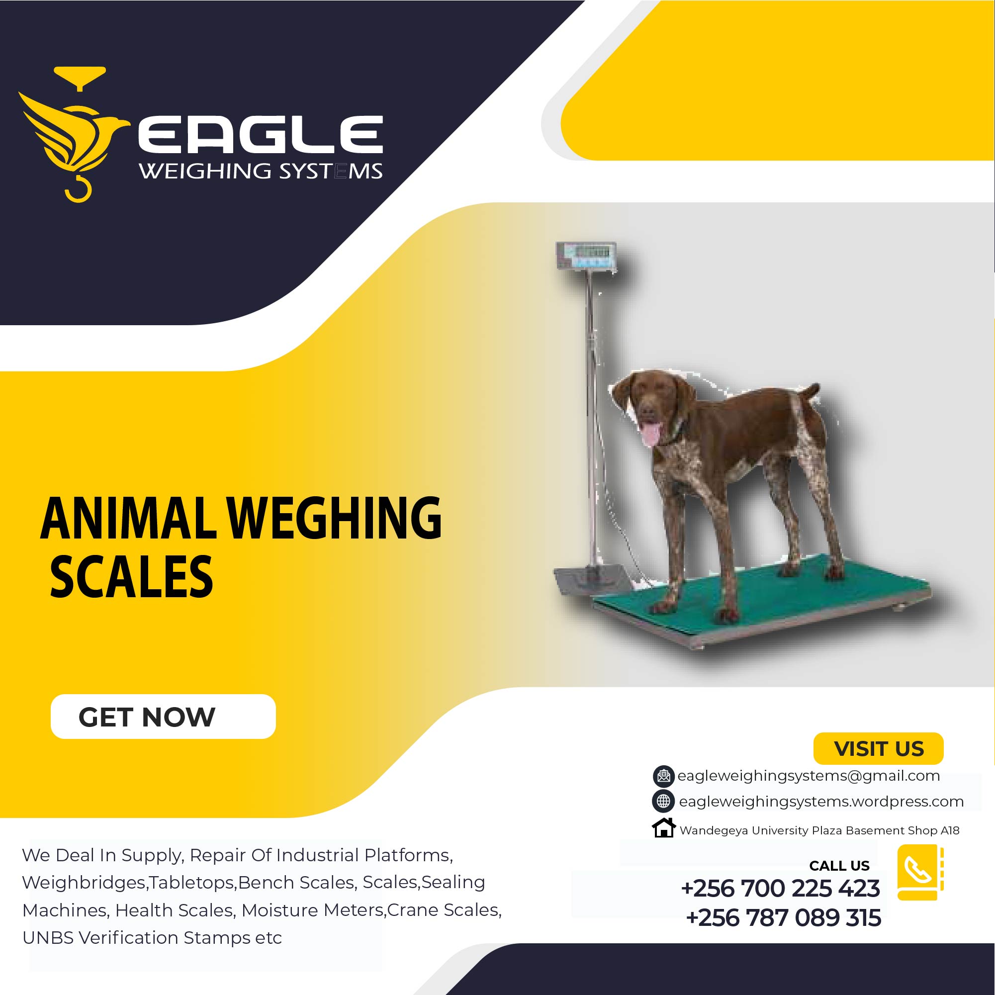 Heavy duty animal, cows, livestock weighing scales supplier of Uganda, Kampala Central Division, Central, Uganda
