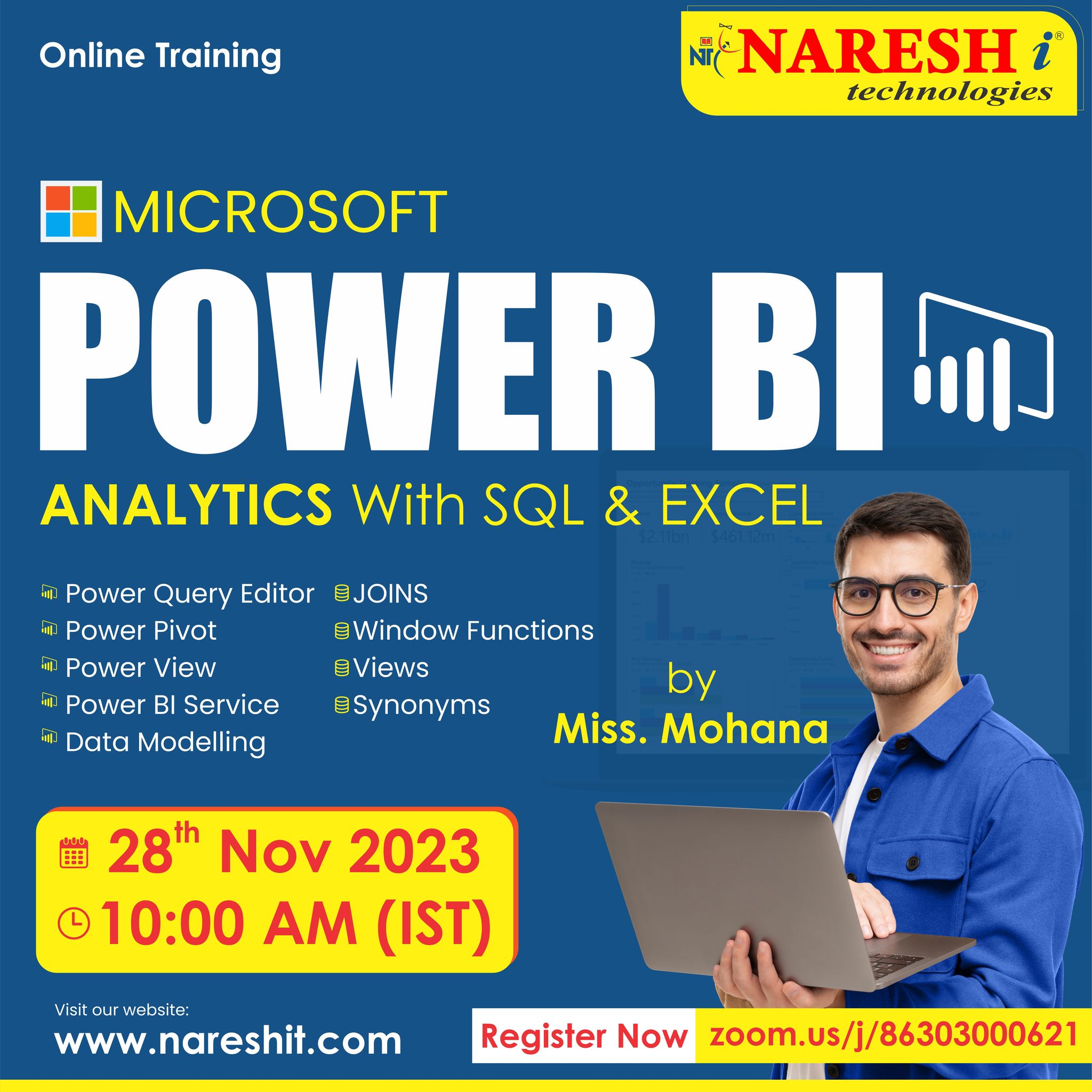 PowerBI Online Training Course in NareshIT -8179191999, Online Event