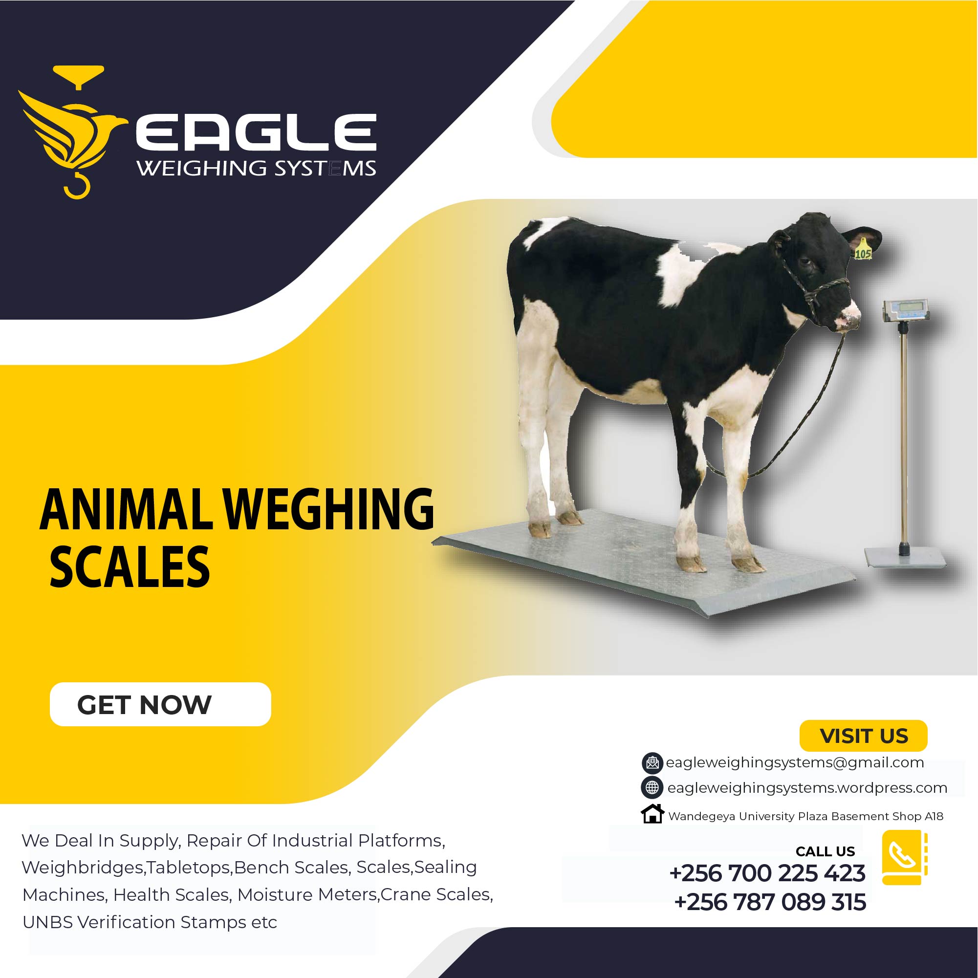 Cattle animal Platform Weighing Scale company in Kampala Uganda, Kampala Central Division, Central, Uganda