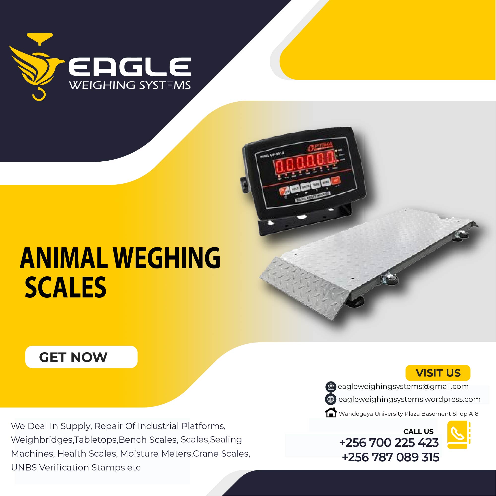 Animal Electronic floor weighing scale animal bench scales in Kampala Uganda, Kampala Central Division, Central, Uganda