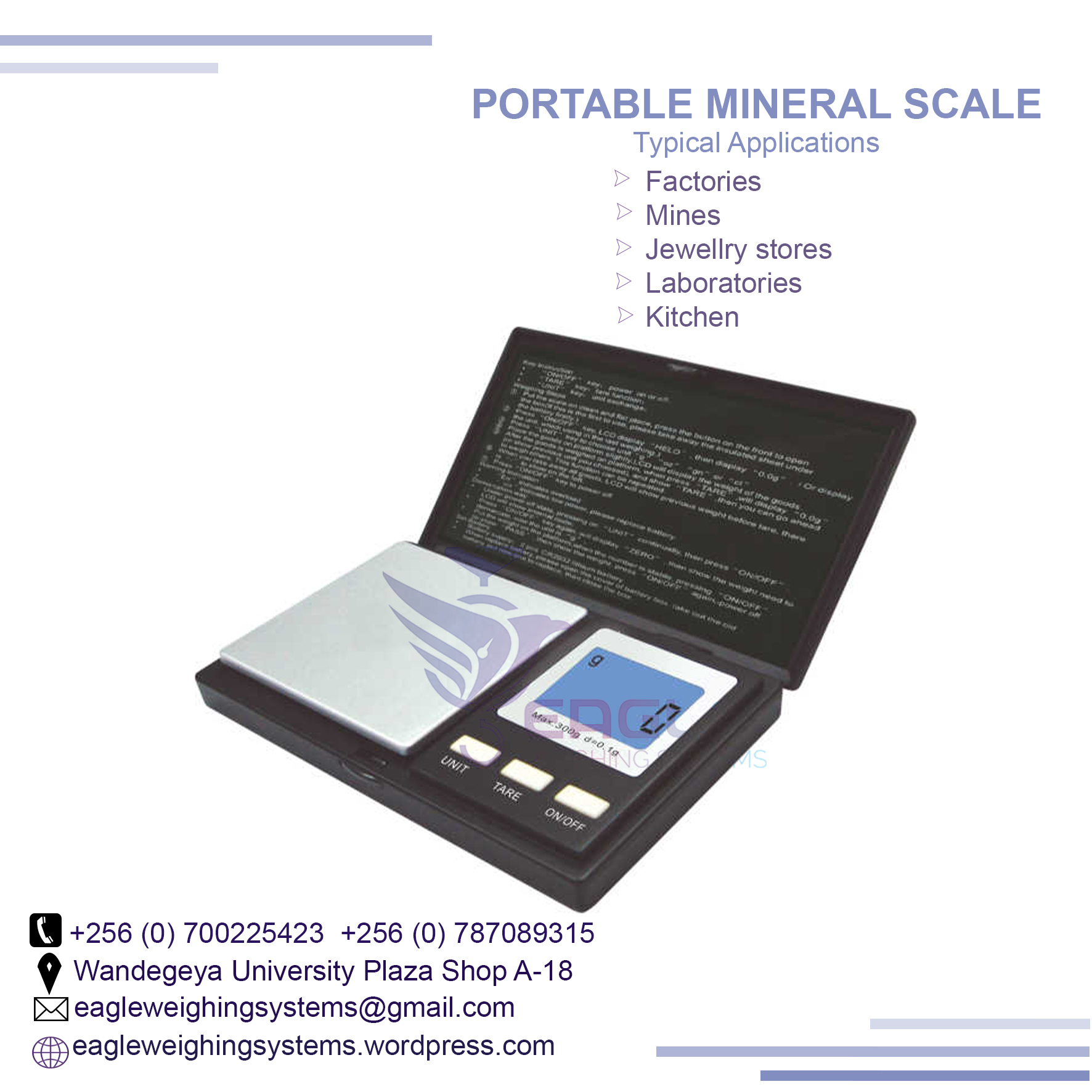 Portable mineral, jewelry weighing Scales Weighing scales company of Uganda, Kampala Central Division, Central, Uganda