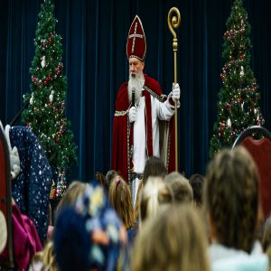 St. Nicholas visits the Shrine of Our Lady of Guadalupe, La Crosse, Wisconsin, United States