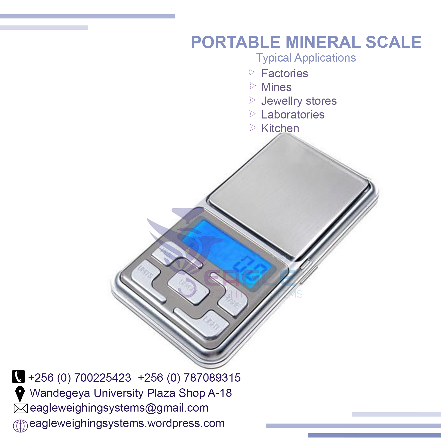 Waterproof type Portable mineral, jewelry weighing Scales Kampala, Kampala Central Division, Central, Uganda