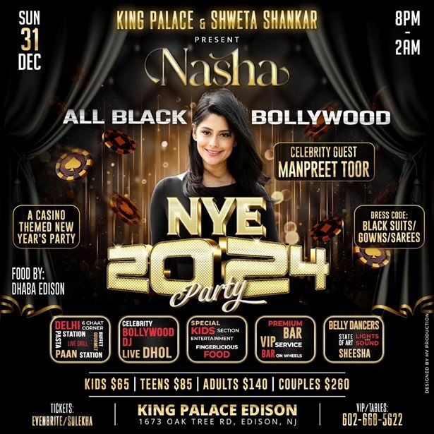 NASHA 2024- DESI NEW YEARS PARTY WITH MANPREET TOOR (EDISON), Edison, New Jersey, United States