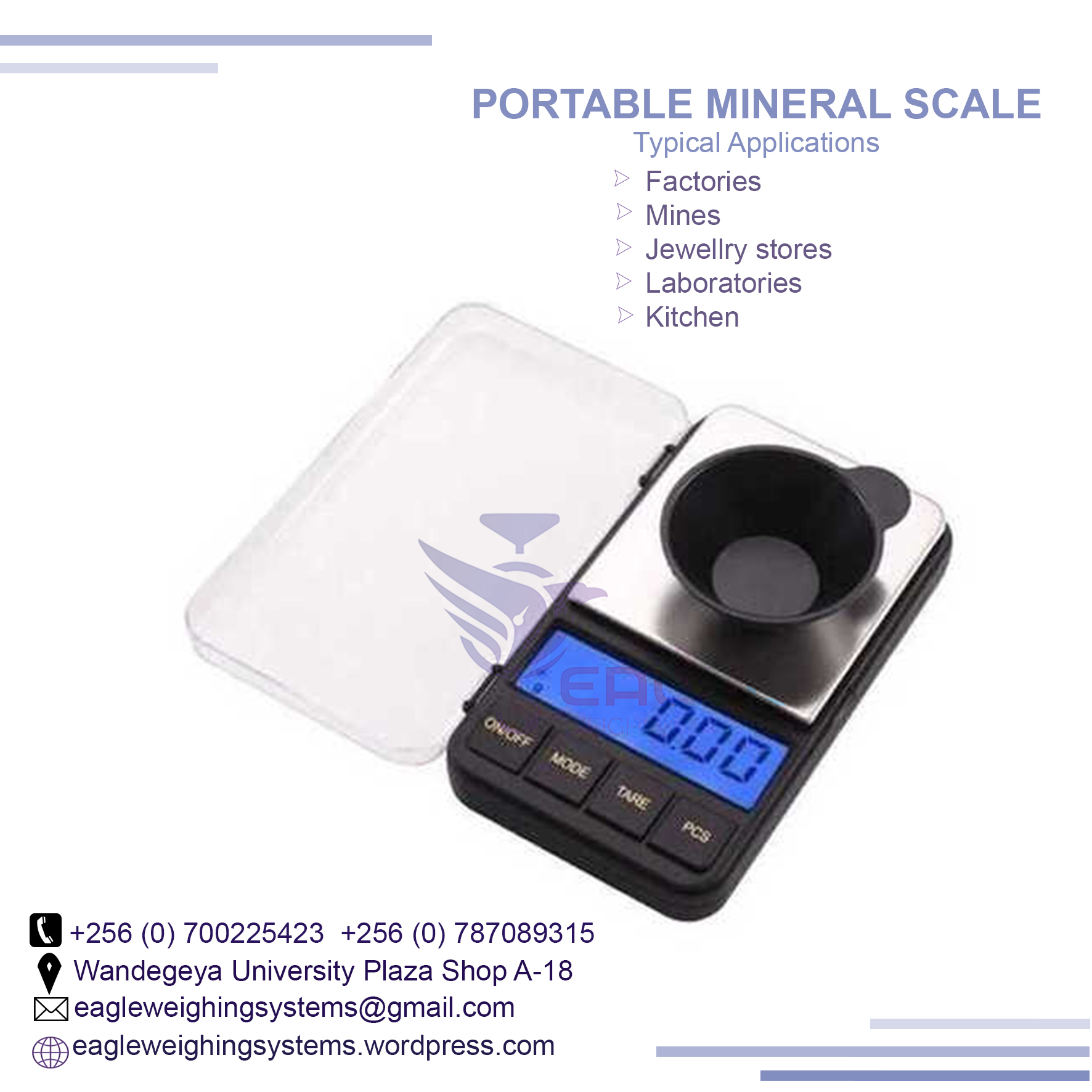 Portable mineral, jewelry counting weighing scales in Kampala Uganda, Kampala Central Division, Central, Uganda