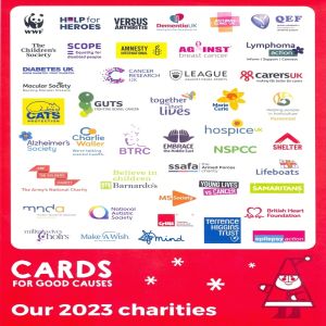 Charity Christmas cards, Sevenoaks, England, United Kingdom