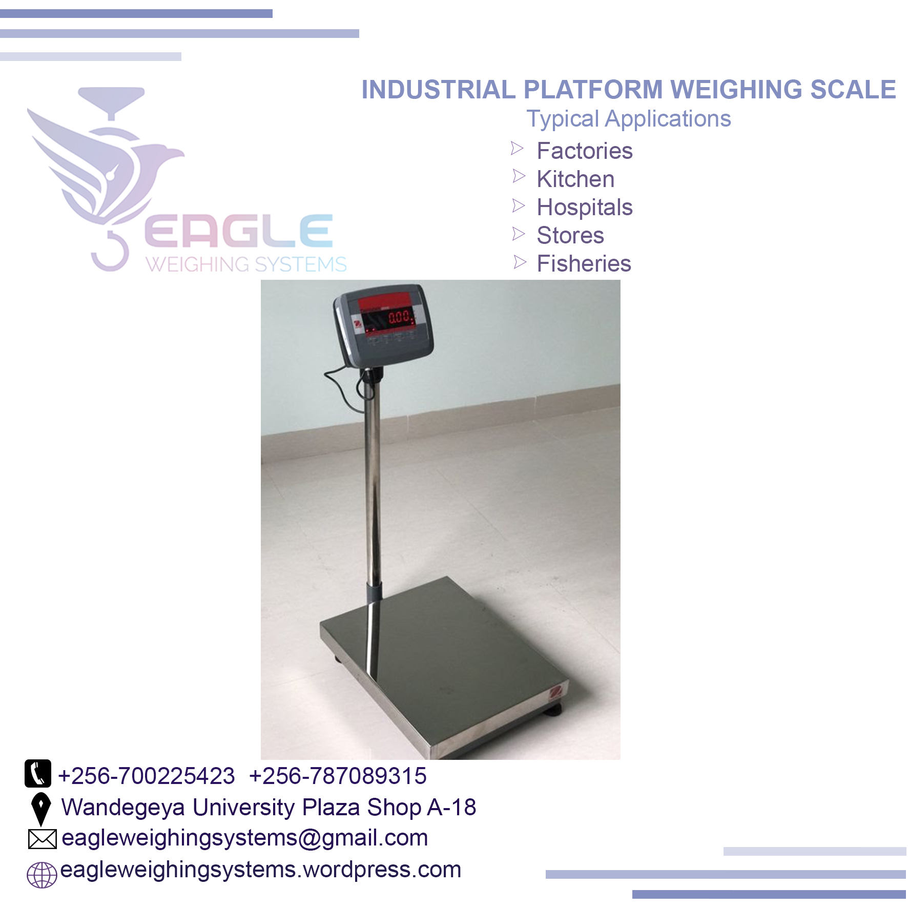 Platform Weighing Scales for Food Industries, Kampala Central Division, Central, Uganda