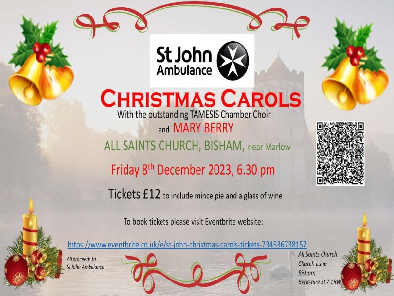 Carols for St John Ambulance with Mary Berry, Marlow, England, United Kingdom